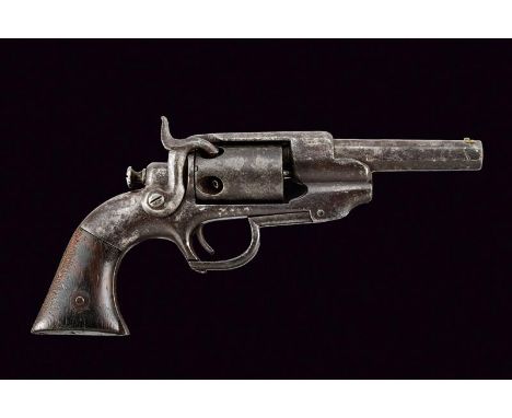 dating: 1858 - 1861 provenance: USA, Octagonal, 3.9’, 31 cal. barrel, with brass foresight. Six-shot cylinder with remains of