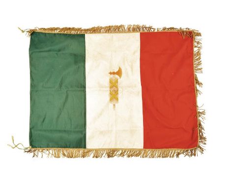 dating: Second quarter of the 20th Century provenance: Kingdom of Italy, A first tipe P.N.F. flag. Made of silk, with embroid