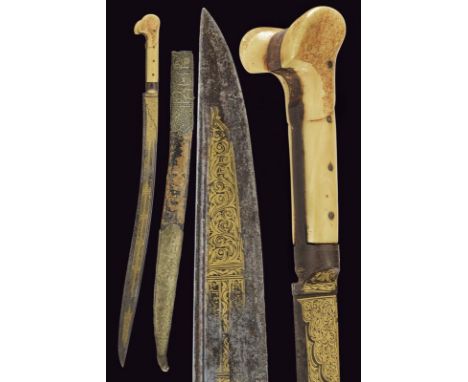 dating: First half of the 19th Century provenance: Turkey, Slightly curved, single-edged blade with groove on the back, decor