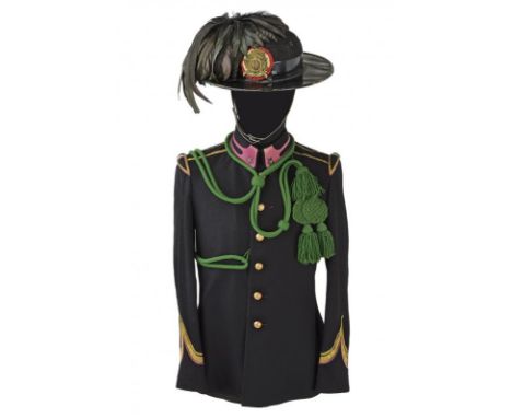 dating: early 20th Century provenance: Kingdom of Italy, A 'Moretto' hat with black felt skull featuring a wide brim waxed at