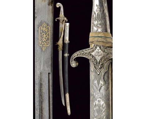 dating: Late 18th - Early 19th Century provenance: Ottoman Empire, Slightly-curved, single-and short false-edged blade made o