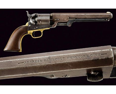 dating: 1856 provenance: USA, Octagonal, 7-1/2’, rifled, 36 cal. barrel, (visible rifling, pitting inside), with silver-colou
