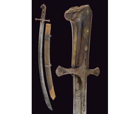 dating: late 17th Century provenance: Eastern Europe, Curved single-and-short-false-edged blade, with double fuller for most 