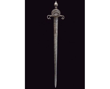 dating: 17th Century provenance: Tuscany, Straight, double-edged and three-stage blade of medium width, lenticular at the fir