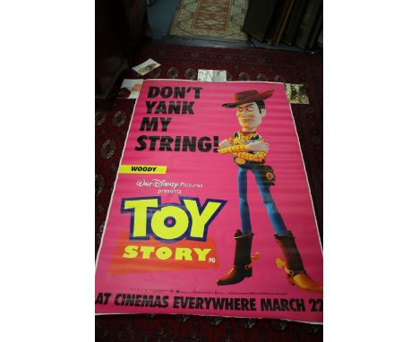 Four Toy Story Cinema Posters With Different Characters On Each Advertising The Toy Story Film\Un Framed And All Have Signs O
