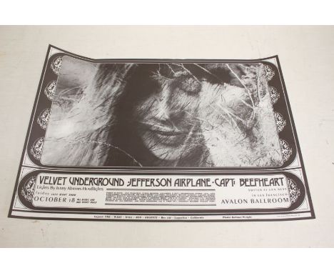 Velvet Underground / Jefferson Airplane / Capt Beefheart&nbsp; San francisco Poster Company Vintage Poster - Textured Paper -