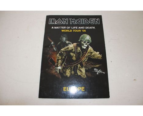 Iron Maiden Tour Programme from the matter of life and death tour 2006 Signed in the Centre by all 