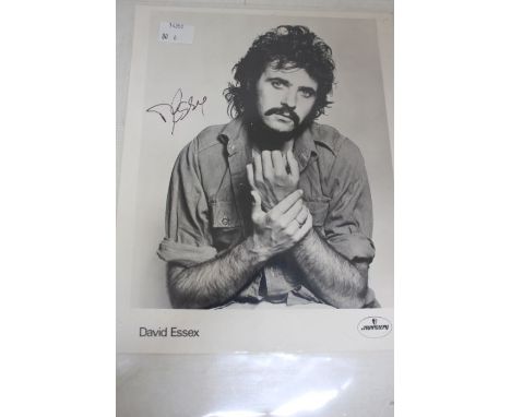 Signed items - Mott the Hoople signed photo by Ian Hunter - David Essex signed photo - Roger Glover signed photo - Barclay Ja