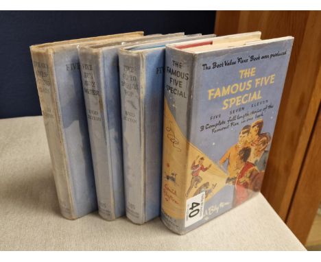Quartet of First Edition Enid Blyton Famous Five Books inc The Famous Five Special, Five Go to Smugglers Top, Five Run Away T