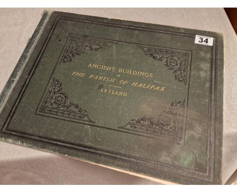 1881 Ancient Buildings in the Parish of Halifax Leyland Illustrative Book/Print Portfolio (A/F)