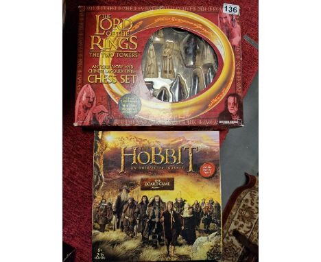 Lord of the Rings Two Towers Chess Set (Character Games) + a The Hobbit Board Game