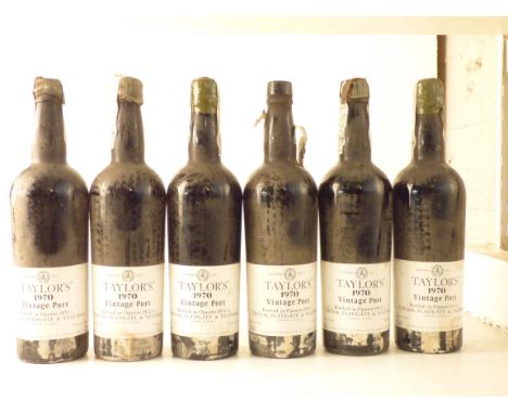 Taylors Vintage port 1970 6 bts open 12 bt OWC From the off-site cellar of a long term collector in Yorkshire. Bought from va