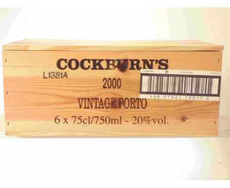 Cockburns Vintage Port 2000 6 bts ecently removed from The Wine Society, Stevenage