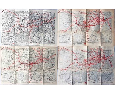 Selection of District Railway (London Underground) "Miniature MAPS of London &amp; Environs" comprising 6th edition (c1904), 