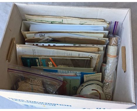 Large box of mixed BUS &amp; RAIL EPHEMERA etc. Considerable quantity of varied items incl publicity and technical brochures,