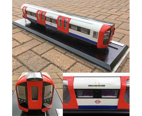 Large-scale MODEL of a London Underground Victoria Line 2009-Stock driving motor car. Produced by Bombardier, presumably as a