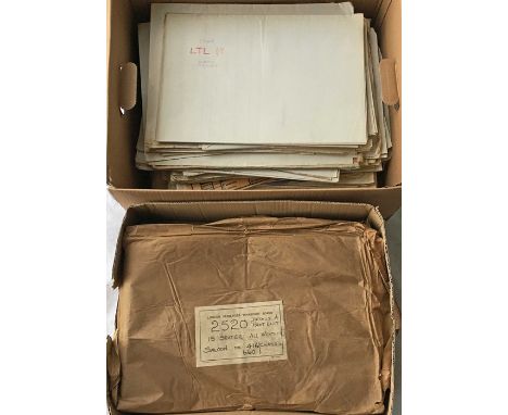 Two large boxes of LGOC/LPTB bus GENERAL ARRANGEMENT &amp; PARTS DRAWINGS (blueprints). Starts with the B-type and ends with 