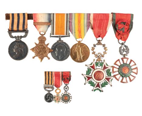 THE REGIMENTALLY UNIQUE GROUP TO CAPTAIN F W DURAND ROYAL MUNSTER FUSILIERS killed in action on the 22nd December 1914, previ