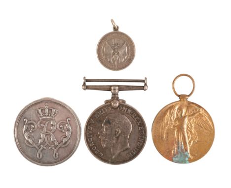 GREAT WAR MEDAL PAIR TO SJT MEECH AOCa Great War pair to Meech of the Army Ordnance Corps, in VF condition, verdigris to the 