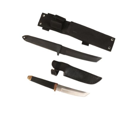 A TANTO DAGGER in the original canvas sheath; and one other Tanto dagger, in the original leather sheath (2)Note: You must be