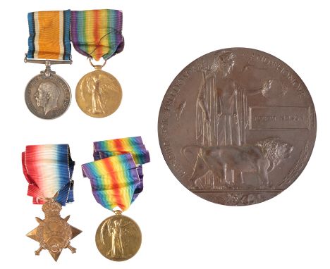 A COLLECTION OF GREAT WAR MEDALS sold for the benefit of the military charity 'Combat Stress', to include: 1914/15 Star, corr