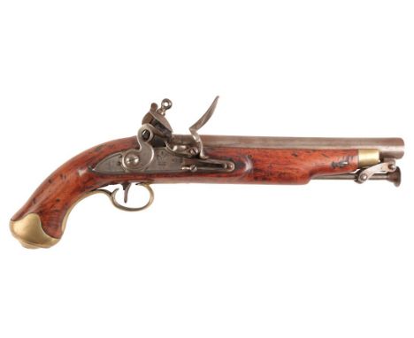 TOWER: A NEW LAND CAVALRY PISTOL of army issue, with flintlock action, the shaped iron plate engraved with the makers name wi