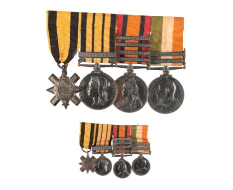 A REGIMENTALLY UNIQUE GROUP OF FOUR TO CAPTAIN MONTAGUE W HAWTREY 4TH BN ROYAL MUNSTER FUSILIERS who was Mentioned in Despatc