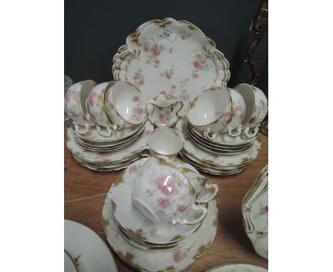 A vintage part tea service by Osler Limoges, Haviland