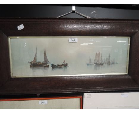 A framed print, A grey morning, after Garman Morris