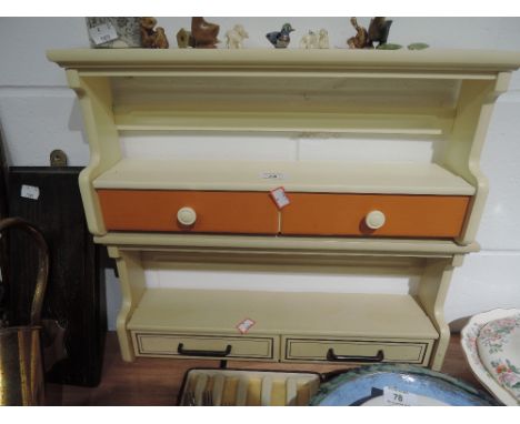 Two vintage shabby chiq style kitchen shelfs