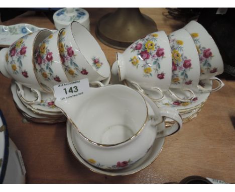 A vintage part tea service by Crown Royal