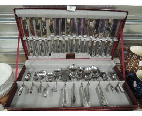 A vintage canteen of cutlery by House of FraserCONDITION REPORT - Unused, box is a little marked and scuffed