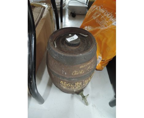 A vintage ceramic advertising barrel Amontillado Sherry