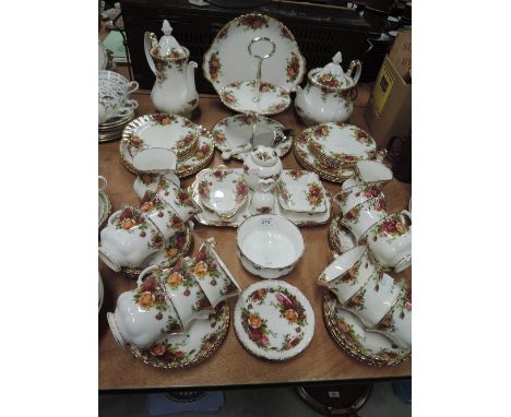A Royal Albert Old Country Roses part tea service 