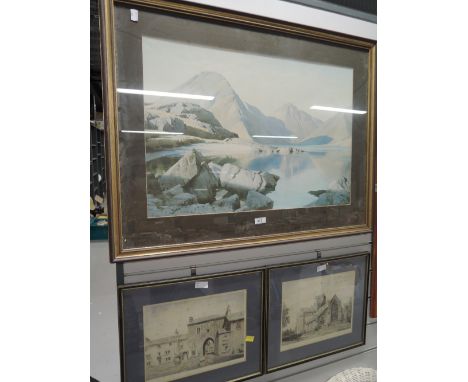 A selection of vintage prints including after Heaton Cooper