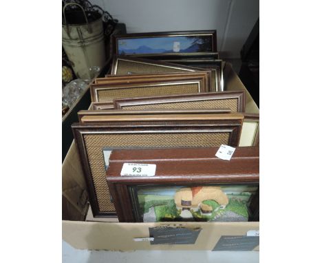 A selection of vintage relief plaques and pictures