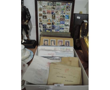 A selection of vintage collectable stamps and ephemera
