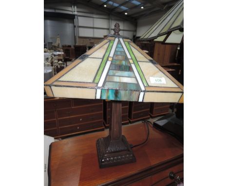 A modern Arts and Crafts style table lamp