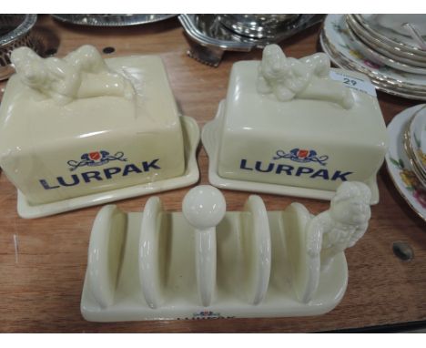A selection of vintage Lurpak kitchen wares and advertising items