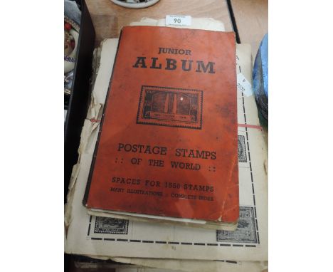 A selection of vintage stamps and similar ephemera