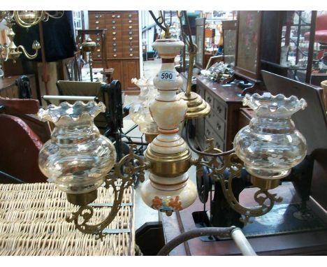 A 3 lamp ceiling light