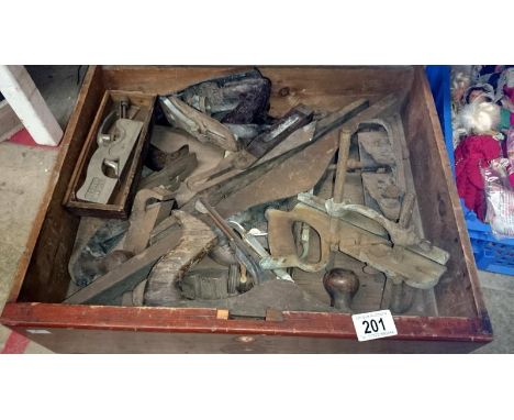 A box of tools being mainly planes