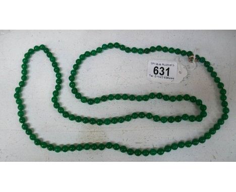 A long jade necklace