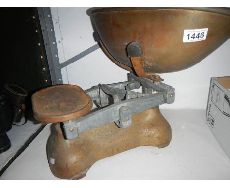 A good set of 19th century scales with pan
