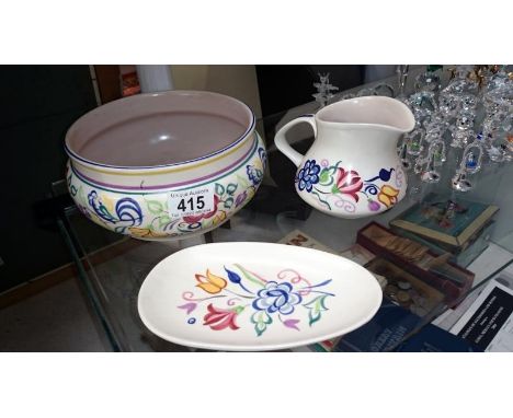3 pieces of Poole pottery