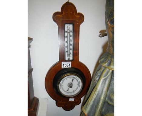 An Edwardian inlaid barometer