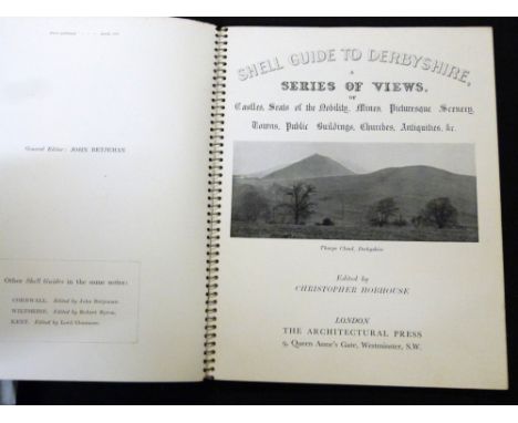 CHRISTOPHER HOBHOUSE (ED): SHELL GUIDE TO DERBYSHIRE, London, Architectural Press, 1935, 1st edition, 4to, spiral bound, orig