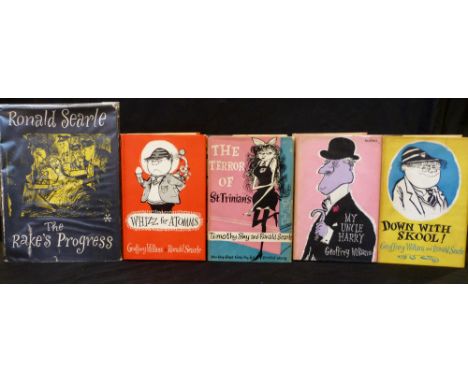 GEOFFREY WILLANS: 3 titles: DOWN WITH SKOOL, ill Ronald Searle, London, Max Parrish, 1953, 1st edition, original cloth gilt, 