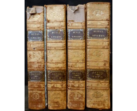 WILLIAM BARKER DANIEL: RURAL SPORTS, London for Longman, Hurst, Rees and Orme, 1807-13, 4 vols including a supplement vol, en