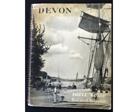 JOHN BETJEMAN: DEVON SHELL GUIDE, London, The Architectural Press [1936], 1st edition, 4to, spiral bound, original pictorial 